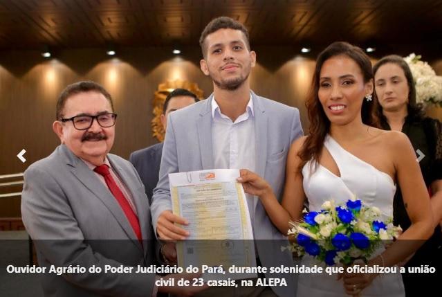 Ouvidor agrário do TJPA Mairton Carneiro participa de Casamento Comunitário na ALEPA
