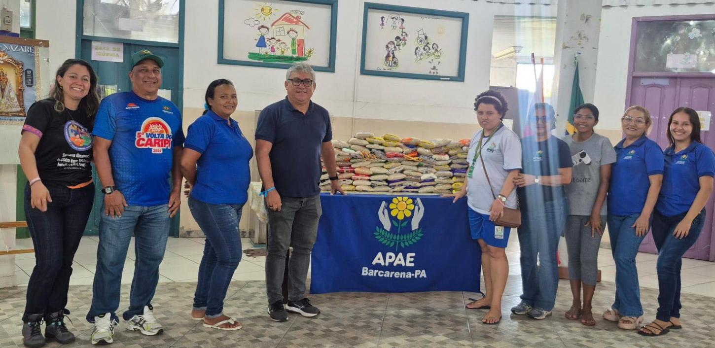 Inscrições solidárias rendem 200 kg de alimentos para a Apae de Barcarena